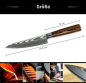Preview: Wolfblood-Küchenmesser-Santoku-Damastmesser-Kochmesser-Officemesser-Damast-Küchenmesser-Damastmesser-Set